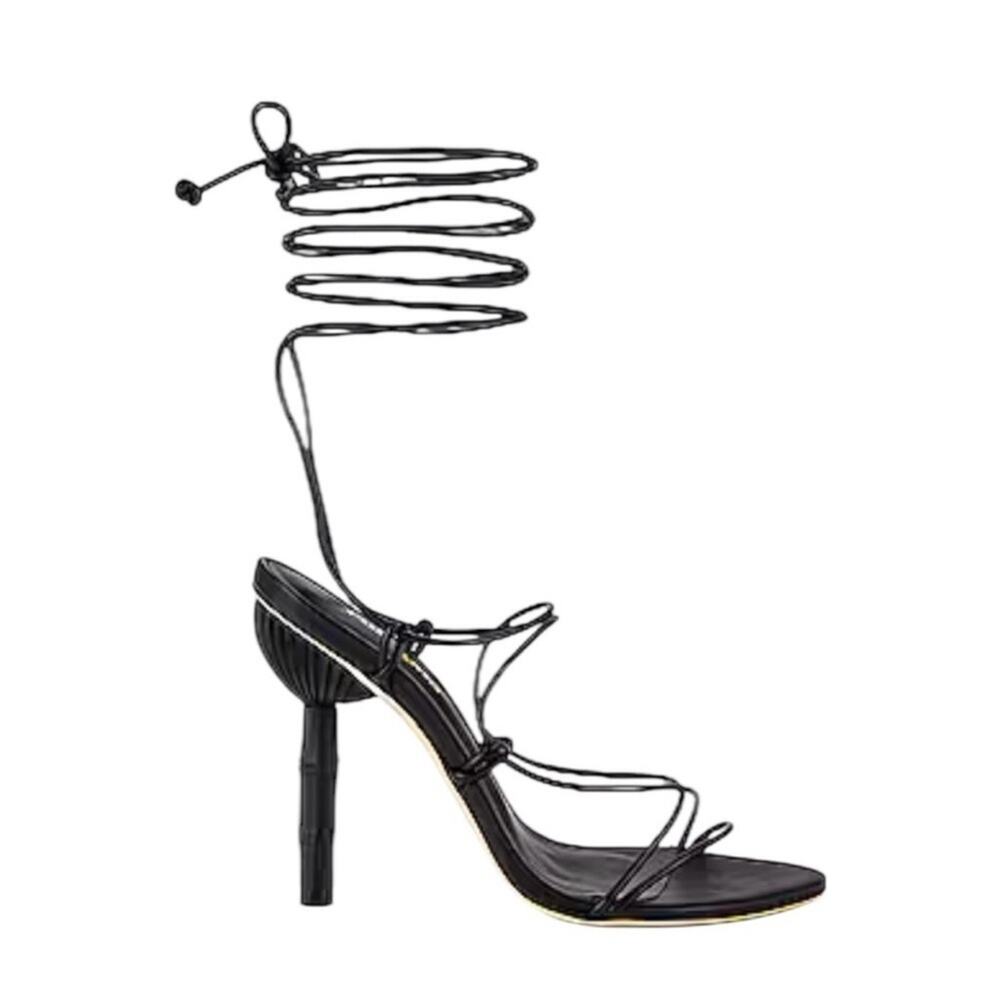 Cult Gaia Soleil Leather Lace Up Strappy High Heel Sandals NEW EU 36.5 US 6.5 - Picture 2 of 9